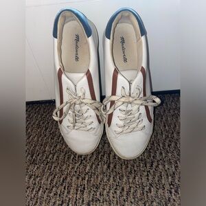 White leather madewell shoes